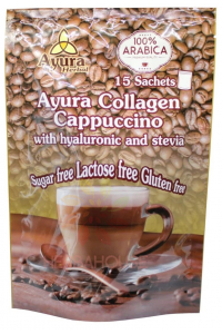 Obrázok pre Ayura Cappuccino instant cu colagen, acid hialuronic și stevia (15buc)
