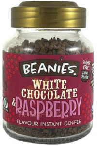 Obrázok pre Beanies White Chocolate & Raspberry Cafea instant cu aromă de ciocolată albă și zmeură (50g)
