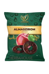 Obrázok pre Real Nature Inele de mere uscate Red Jonathan în ciocolată (50g)