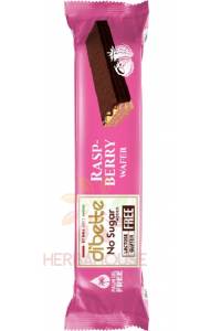 Obrázok pre Dibette NAS Napolitană fără gluten umplută cu cremă de zmeură în ciocolată neagră cu îndulcitor (26g)