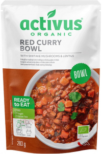 Obrázok pre Activus Bio Curry Roșu Vegan cu Ciuperci Shiitake și Linte (283g)