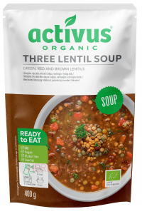 Obrázok pre Activus Bio Supă din 3 tipuri de linte - linte verde, roșie și brună (400g)