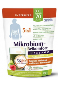 Obrázok pre Interherb Microbiome 5în1 aromă de măr și pară - amestec de probiotice și fibre pentru intestin sănătos (210g)