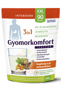 Obrázok pre Interherb Gastrokomfort 3 în 1 băutură pudră cu anghinare, turmeric, fenicul și mentă - pentru susținerea digestiei, stomacului, intestinelor, ficatului și vezicii biliare (270g)
