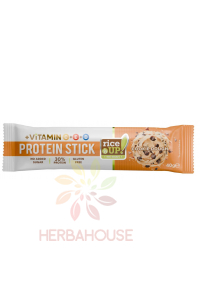 Obrázok pre RiceUP! Protein Stick Biscuite proteice fără gluten în ciocolată cu lapte, fără zahăr adăugat (40g)