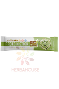 Obrázok pre RiceUP! Protein Stick Baton proteic fără gluten cu fistic în ciocolată cu lapte, fără zahăr adăugat (40g)