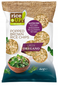 Obrázok pre RiceUP! Chipsuri de orez brun integral fără gluten cu oregano grecesc (60g)