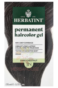 Obrázok pre Herbatint Vopsea naturală permanentă de păr 3N - castaniu închis (170ml)