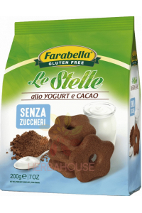 Obrázok pre Farabella Le Stelle Biscuiți fără gluten cu cacao și iaurt fără zahăr adăugat (200g)