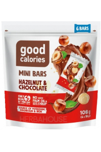 Obrázok pre Good Calories Mini batoane cu curmale, alune de pădure și ciocolată (108g)
