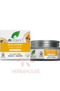 Obrázok pre Dr. Organic Royal Jelly Bio Cremă hidratantă de noapte pentru față cu lăptișor de matcă (50ml)