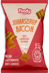 Obrázok pre Foody Free Chipsuri de linte fără gluten cu sirop de arțar și bacon (60g)
