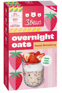 3Bears Fulgi de ovăz fără zahăr adăugat - Căpșuni dulci (400g) Obrázok pre 3Bears Fulgi de ovăz fără zahăr adăugat - Căpșuni dulci (400g)