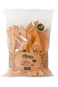 Obrázok pre Míves Durum paste cu morcovi fără ouă tăiței foarte lați - busuioc și usturoi (400g)