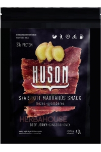 Obrázok pre Husom Beef Jerky Carne de vită uscată cu miere și ghimbir (40g)