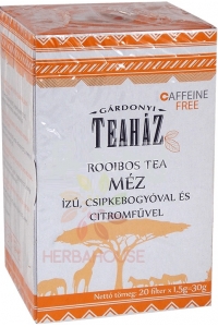 Obrázok pre Gárdonyi Teaház Ceai Rooibos, măcese, iarbă de lămâie cu aromă de miere (20 buc)