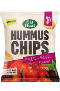 Obrázok pre EatReal Hummus Chipsuri cu aromă - roșii și busuioc (45g)