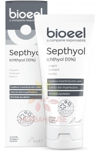 Obrázok pre Bioeel Septhyol Cremă cu ihtiol 10% – unguent antiinflamator pentru acnee, seboree și rozacee (30g)