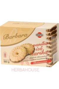 Obrázok pre Barbara Ffără gluten biscuiți de vanilie cu jumătate înmuiată în ciocolată neagră (180g)