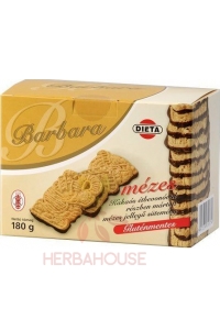 Obrázok pre Barbara Fără gluten Biscuiți cu miere cu jumătate înmuiată în ciocolată neagră (180g)