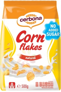 Obrázok pre Cerbona Corn Flakes Fulgi de porumb fără zahăr (500g)