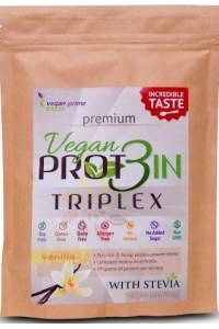 Obrázok pre Vegan Prime Vegan Prot3in Triplex fără adaos de zahăr cu stevie - vanilie (550g)