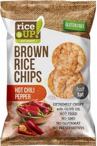 Obrázok pre Rice Up Chipsuri de orez fără gluten, cu o aromă puternică de chili (60g)