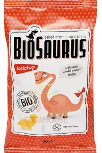 Obrázok pre McLloyd´s Biosaurus Gustare de porumb fără gluten cu aromă de ketchup (50g)