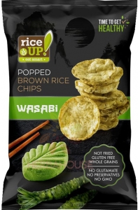 Obrázok pre Rice Up Chipsuri de orez fără gluten cu aromă de wasabi (60g)