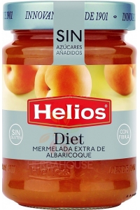 Obrázok pre Helios Dulceață de caise cu îndulcitor natural și îndulcitor (280g)