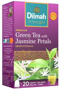 Obrázok pre Dilmah Jasmine Petals Ceai verde portionat cu floare de iasomie (20buc)