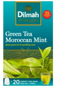 Obrázok pre Dilmah Moroccan Mint Ceai verde portionat cu menta (20buc)