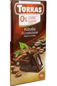 Obrázok pre Torras Ciocolată neagră fără gluten cu cafea fără adaos de zahăr (75g)