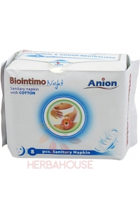 Obrázok pre Biointimo Anion Night Zilnice sanitare pentru femei cu aripi (8 buc)