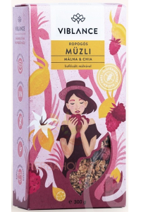 Obrázok pre Viblance Zmeură crocantă fără gluten și muesli chia cu o aromă ușoară de lămâie (300g)