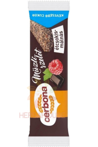 Obrázok pre Cerbona Baton de muesli de ciocolată și zmeură semi-muiată în ciocolată neagră fără zahăr adăugat (20g)