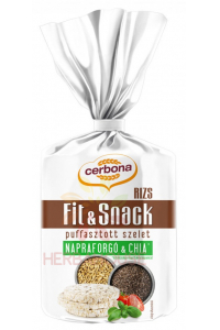 Obrázok pre Cerbona Fit & Snack Sandvișuri cu orez cu floarea soarelui și semințe de chia (90g)