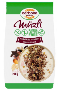 Obrázok pre Cerbona Muesli ciocolată-migdale fără gluten (200g)