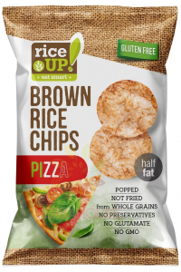 Obrázok pre Rice Up Chipsuri de orez fără gluten cu aromă de pizza (60g)