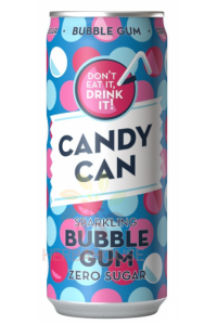 Obrázok pre Candy Can Băutură carbogazoasă cu aromă de Bubble Gum cu îndulcitori (330ml)