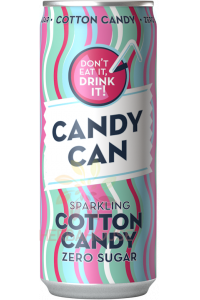 Obrázok pre Candy Can Băutură carbogazoasă cu aromă de Cotton Candy cu îndulcitori (330ml)