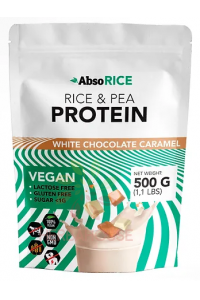 AbsoRice Vegan Pudră proteică - ciocolată albă și caramel (500g) Obrázok pre AbsoRice Vegan Pudră proteică - ciocolată albă și caramel (500g)