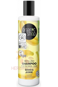 Obrázok pre Organic Shop Șampon pentru păr normal cu banane și iasomie (280ml)