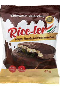 Obrázok pre Nagykun Rice-Ler Sandvișuri cu orez cu acoperire de ciocolată neagră belgiană (45g)