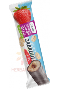 Obrázok pre Cornexi Zabrudi Baton de ovăz cu umplutură de căpșuni, acoperit cu cacao cu îndulcitor (30g)