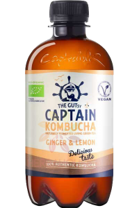 Obrázok pre Captain Bio Băutură kombucha - ghimbir și lămâie (400ml)