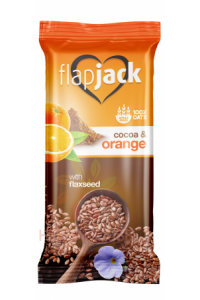 Obrázok pre FlapJack Baton de ovăz portocale și cacao cu semințe de in (60g)