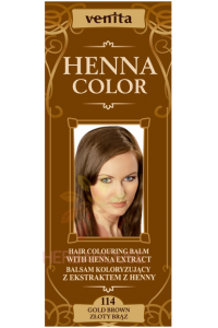 Obrázok pre Venita Henna Color culoarea naturala a parului 114 - maro auriu (75ml)