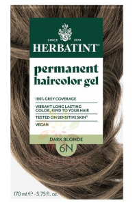 Obrázok pre Herbatint Vopsea naturală permanentă de păr 6N - blond inchis (170ml)