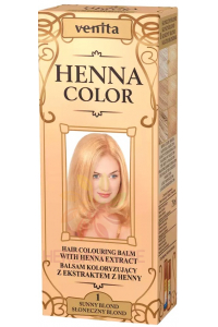 Obrázok pre Venita Henna Color culoare naturala de par 1 - blond insorit (75ml)